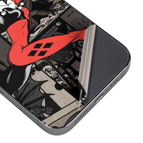 DC Comics Harley Quinn Vintage Action pose pattern iPhone 16 Pro Skin